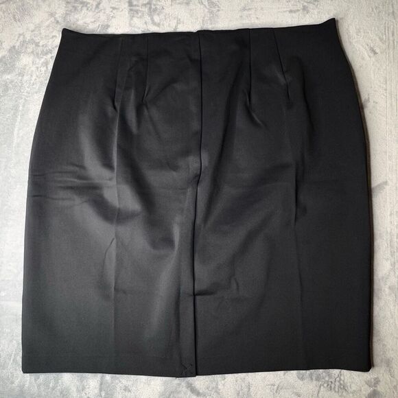 Lane Bryant Sz 26 Skirt Women’s Black Pencil Pull On Elastic Waist Short Stretch - Picture 7 of 11